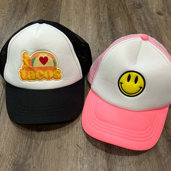 Accessories - Trendy Graphic Taco And Smiley Hats
